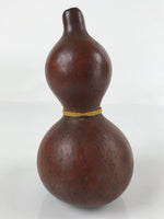 Japanese Natural Hyotan Gourd Vtg Sake Bottle Lucky Charm Calabash Brown G257