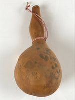 Japanese Natural Hyotan Gourd Vtg Sake Bottle Lucky Charm Calabash Brown G258