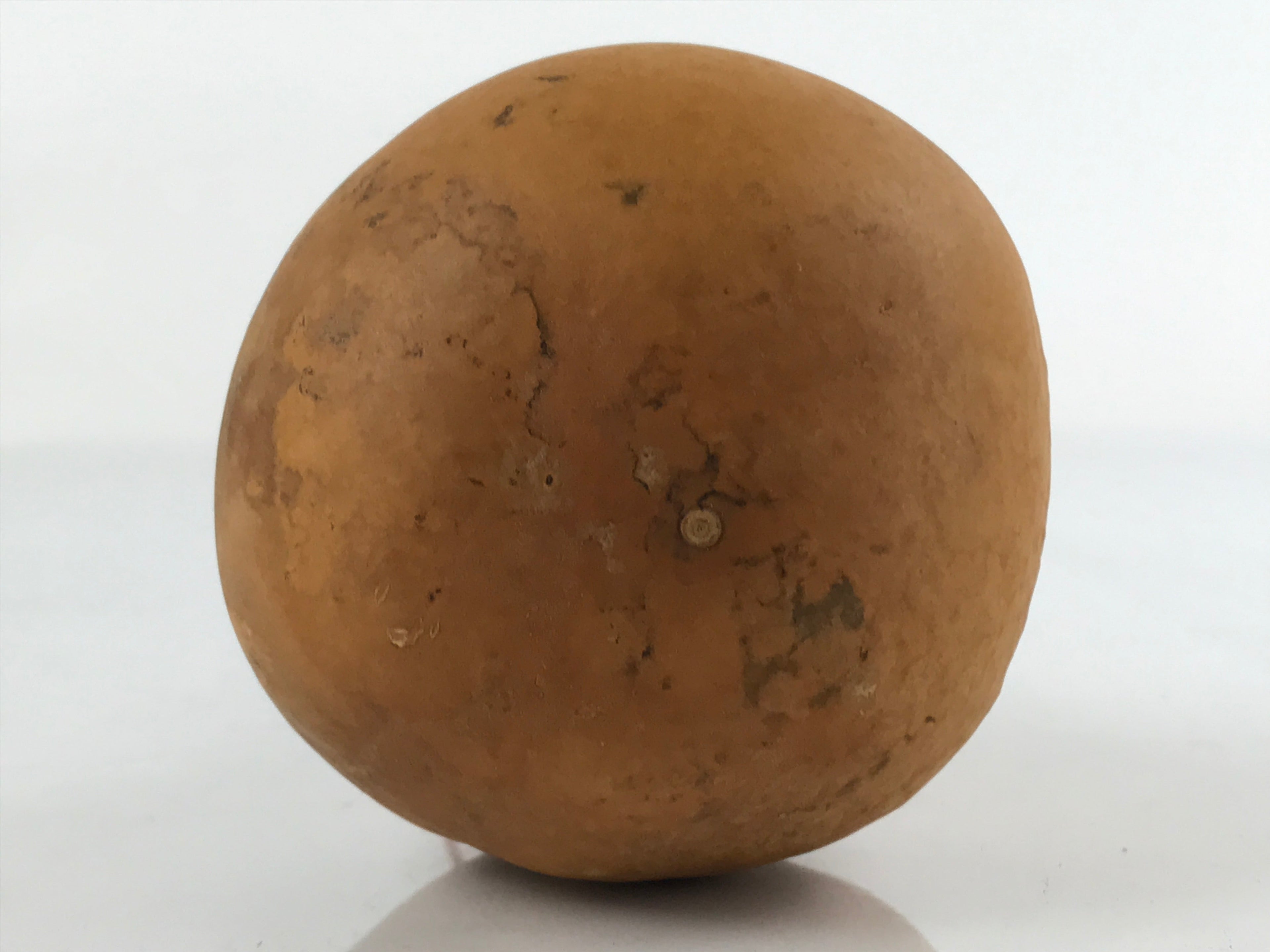 Japanese Natural Hyotan Gourd Vtg Sake Bottle Lucky Charm Calabash Brown G258