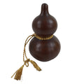 Japanese Natural Hyotan Gourd Vtg Sake Bottle Lucky Charm Calabash Gold G270