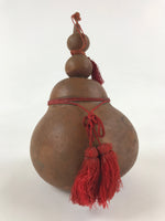 Japanese Natural Hyotan Gourd Vtg Sake Bottle Lucky Charm Calabash Horse G248