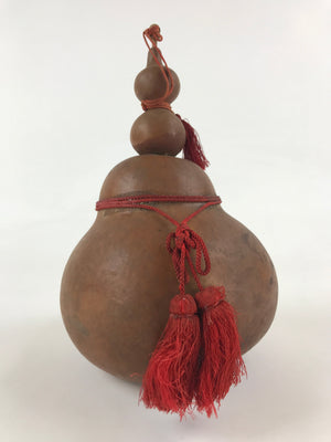 Japanese Natural Hyotan Gourd Vtg Sake Bottle Lucky Charm Calabash