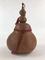 Japanese Natural Hyotan Gourd Vtg Sake Bottle Lucky Charm Calabash Horse G248