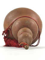 Japanese Natural Hyotan Gourd Vtg Sake Bottle Lucky Charm Calabash Horse G248