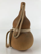 Japanese Natural Hyotan Gourd Vtg Sake Bottle Lucky Charm Calabash Lidded G259