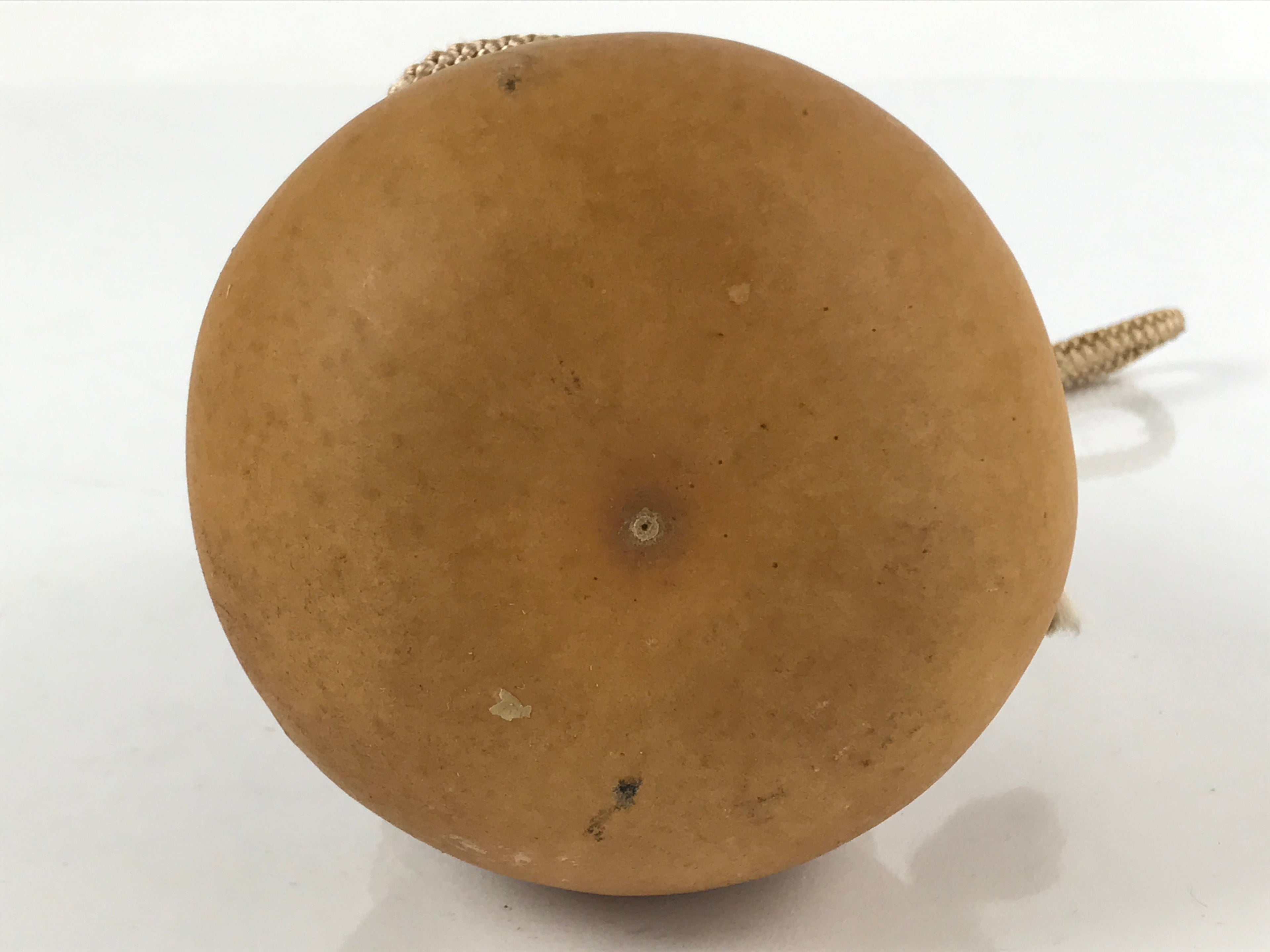 Japanese Natural Hyotan Gourd Vtg Sake Bottle Lucky Charm Calabash Lidded G259