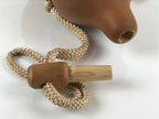 Japanese Natural Hyotan Gourd Vtg Sake Bottle Lucky Charm Calabash Lidded G259