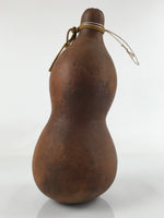 Japanese Natural Hyotan Gourd Vtg Sake Bottle Lucky Charm Large Calabash G255