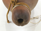 Japanese Natural Hyotan Gourd Vtg Sake Bottle Lucky Charm Large Calabash G255