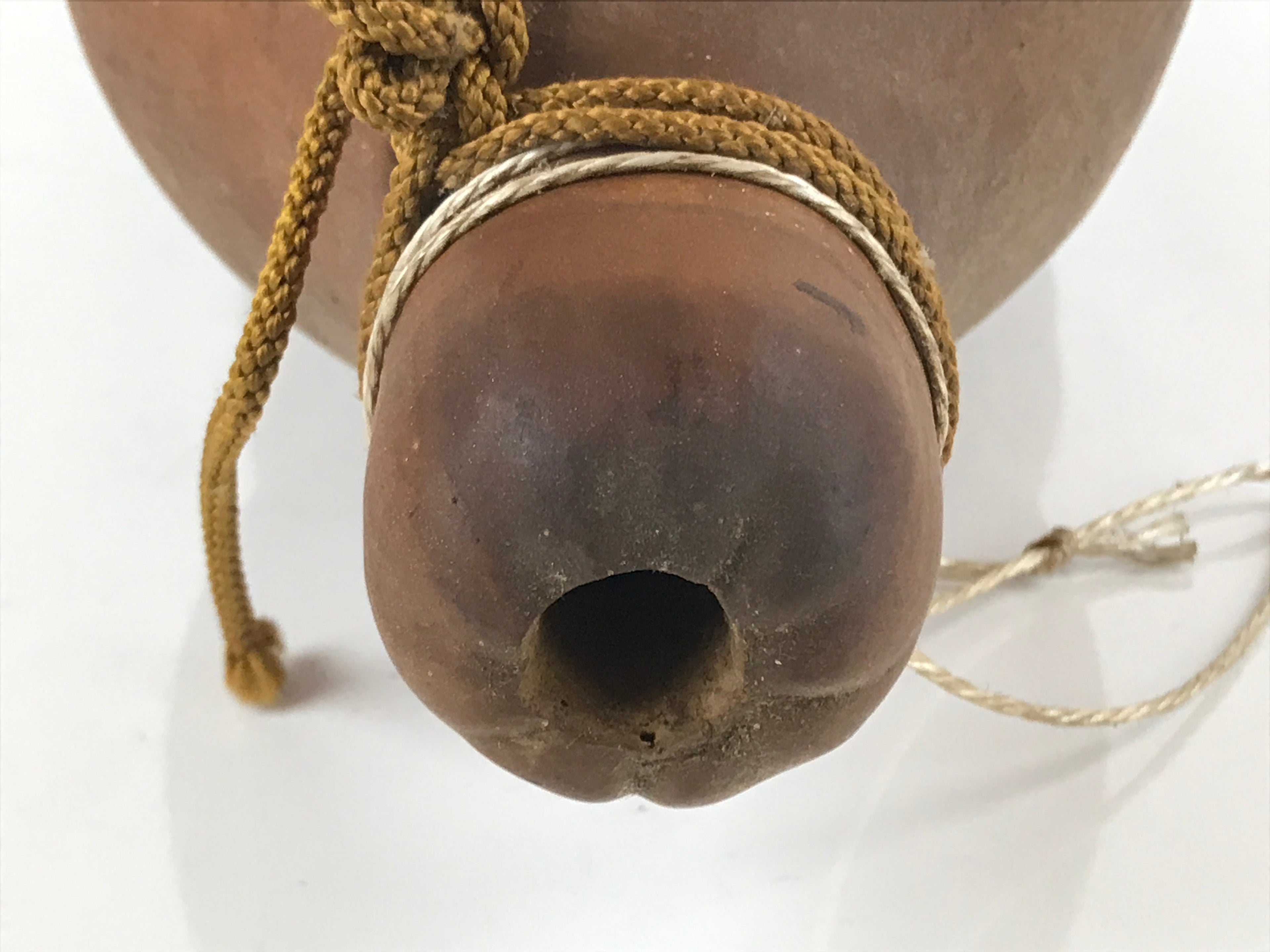 Japanese Natural Hyotan Gourd Vtg Sake Bottle Lucky Charm Large Calabash G255
