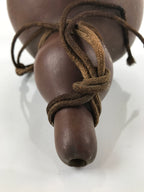 Japanese Natural Hyotan Gourd Vtg Sake Bottle Lucky Charm Large Calabash G256