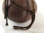 Japanese Natural Hyotan Gourd Vtg Sake Bottle Lucky Charm Large Calabash G256