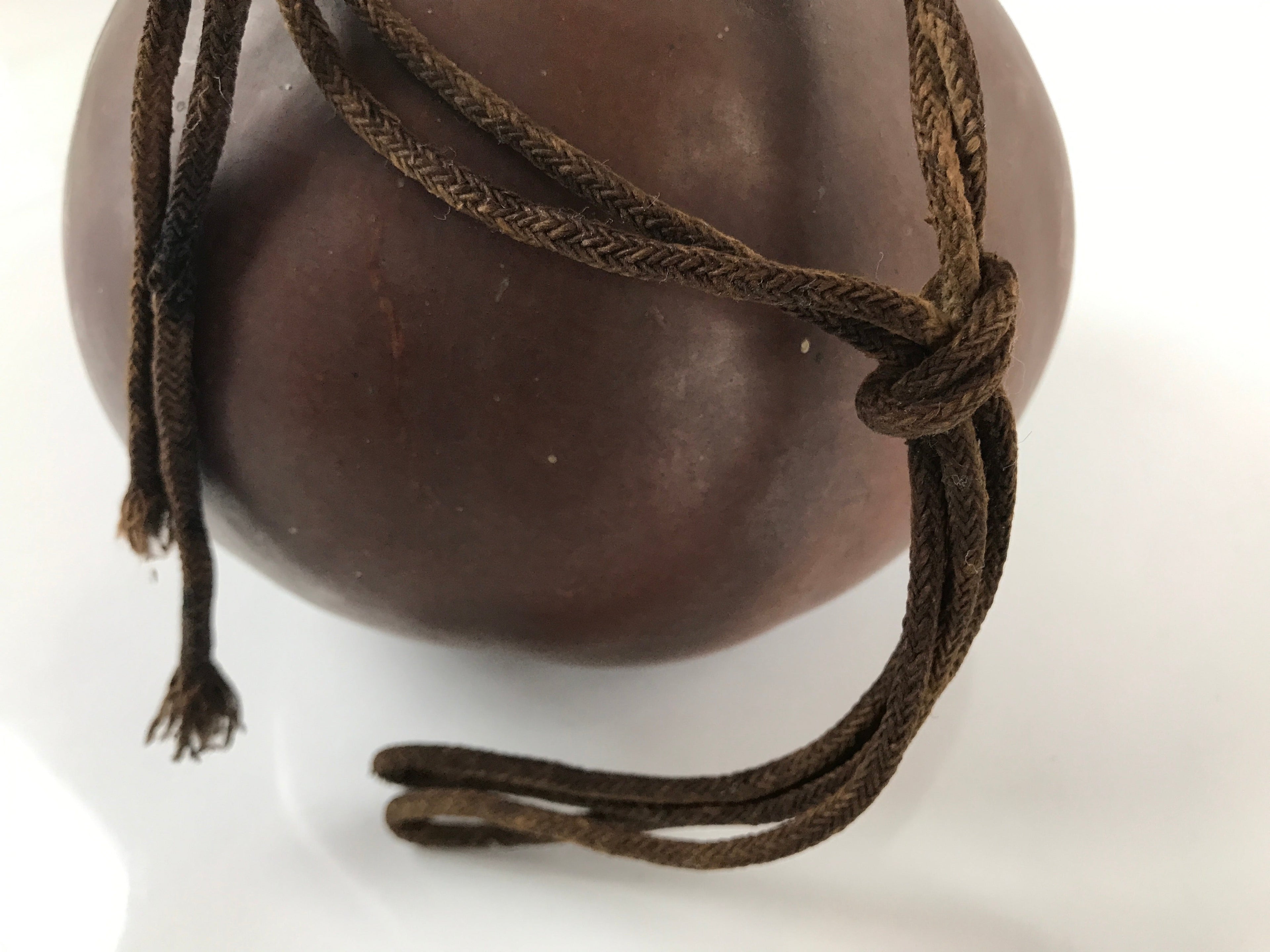 Japanese Natural Hyotan Gourd Vtg Sake Bottle Lucky Charm Large Calabash G256