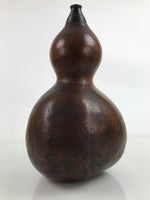 Japanese Natural Hyotan Gourd Vtg Sake Bottle Lucky Charm Large Calabash G269