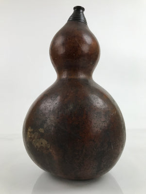 Japanese Natural Hyotan Gourd Vtg Sake Bottle Lucky Charm Large Calabash G269