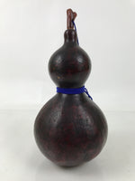 Japanese Natural Hyotan Gourd Vtg Sake Bottle Lucky Charm Large Calabash G281