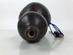Japanese Natural Hyotan Gourd Vtg Sake Bottle Lucky Charm Large Calabash G281