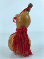 Japanese Natural Hyotan Gourd Vtg Sake Bottle Yoro Railway Special Ticket G267