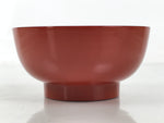 Japanese Natural Lacquered Wooden Rice Bowl Owan Vtg Wajima Nuri Red Black LB138