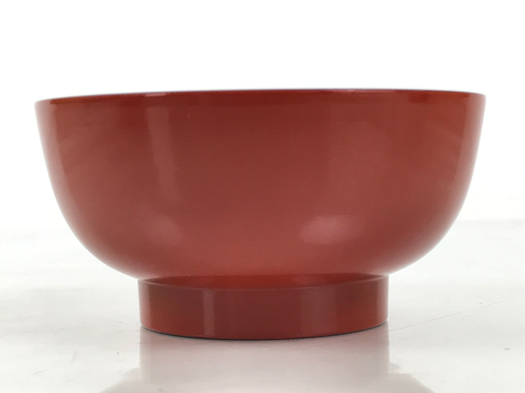 Japanese Natural Lacquered Wooden Rice Bowl Owan Vtg Wajima Nuri Red Black LB138