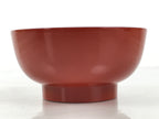 Japanese Natural Lacquered Wooden Rice Bowl Owan Vtg Wajima Nuri Red Black LB138