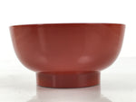 Japanese Natural Lacquered Wooden Rice Bowl Owan Vtg Wajima Nuri Red Black LB138