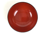 Japanese Natural Lacquered Wooden Rice Bowl Owan Vtg Wajima Nuri Red Black LB138