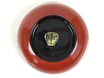 Japanese Natural Lacquered Wooden Rice Bowl Owan Vtg Wajima Nuri Red Black LB138