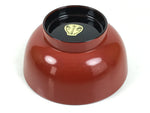 Japanese Natural Lacquered Wooden Rice Bowl Owan Vtg Wajima Nuri Red Black LB138