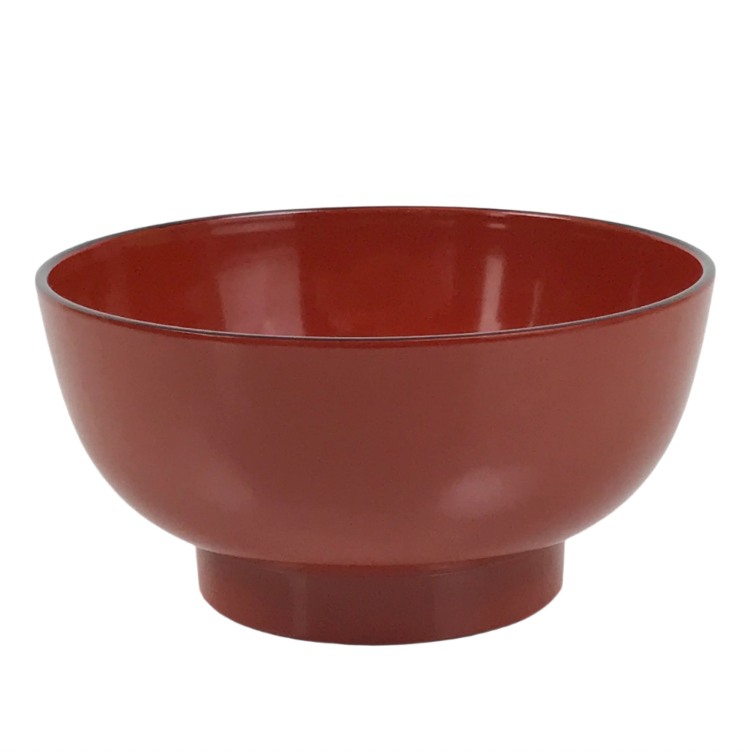 Japanese Natural Lacquered Wooden Rice Bowl Owan Vtg Wajima Nuri Red Black LB138