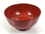 Japanese Natural Lacquered Wooden Rice Bowl Owan Vtg Wajima Nuri Red Black LB139