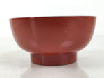 Japanese Natural Lacquered Wooden Rice Bowl Owan Vtg Wajima Nuri Red Black LB139