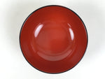 Japanese Natural Lacquered Wooden Rice Bowl Owan Vtg Wajima Nuri Red Black LB139