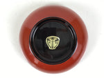 Japanese Natural Lacquered Wooden Rice Bowl Owan Vtg Wajima Nuri Red Black LB139