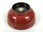 Japanese Natural Lacquered Wooden Rice Bowl Owan Vtg Wajima Nuri Red Black LB139