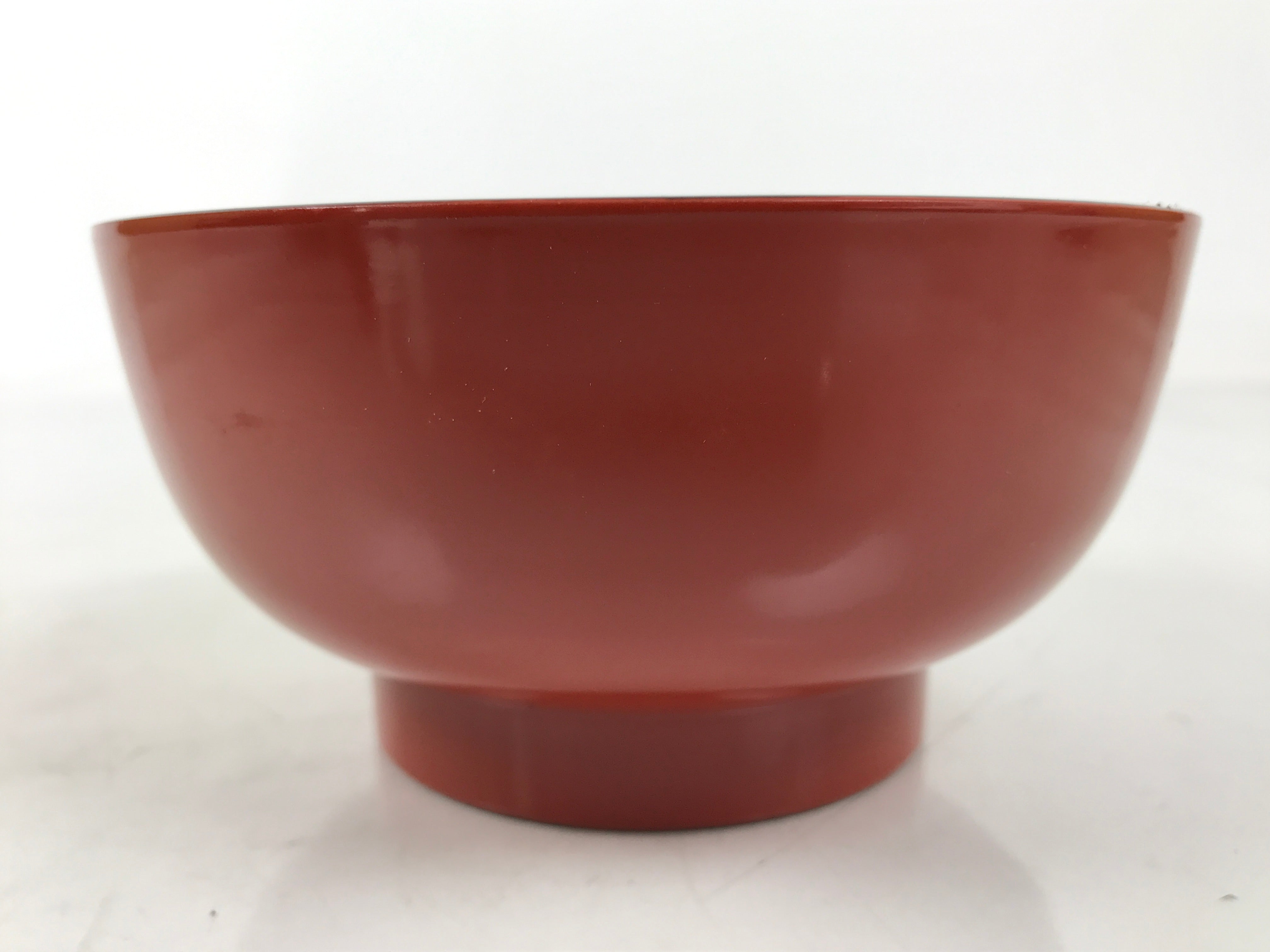 Japanese Natural Lacquered Wooden Rice Bowl Owan Vtg Wajima Nuri Red Black LB140