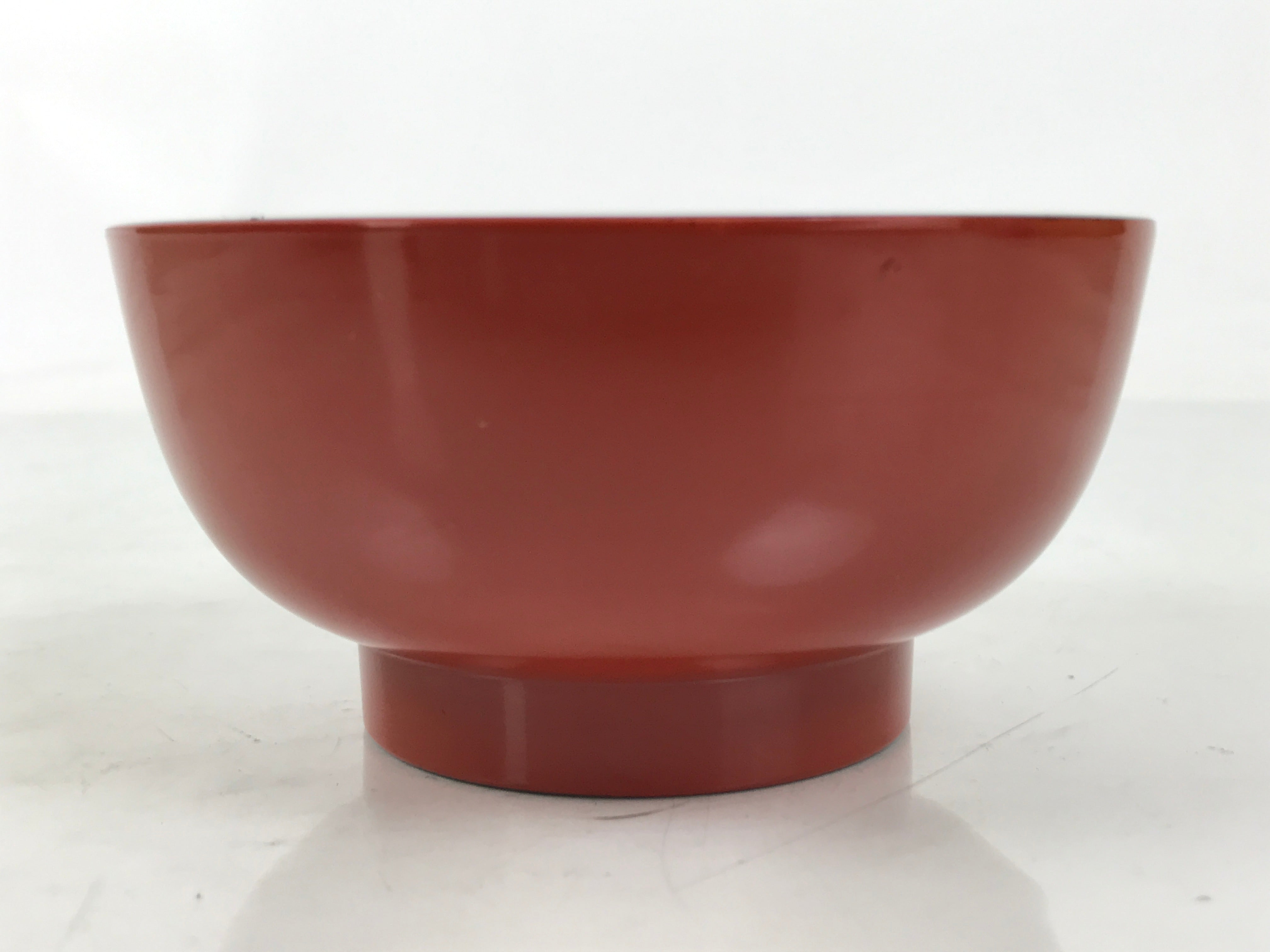 Japanese Natural Lacquered Wooden Rice Bowl Owan Vtg Wajima Nuri Red Black LB140