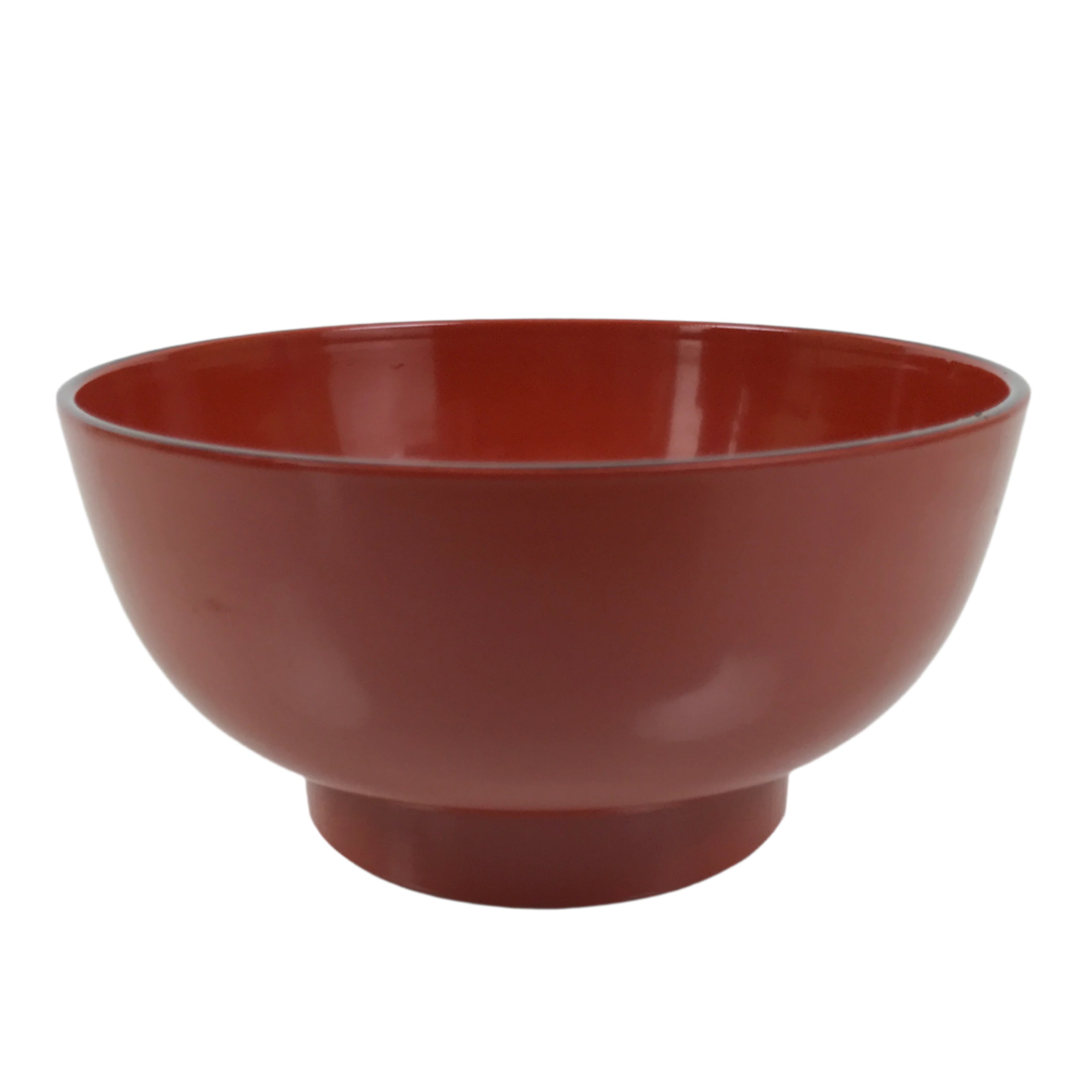 Japanese Natural Lacquered Wooden Rice Bowl Owan Vtg Wajima Nuri Red Black LB140