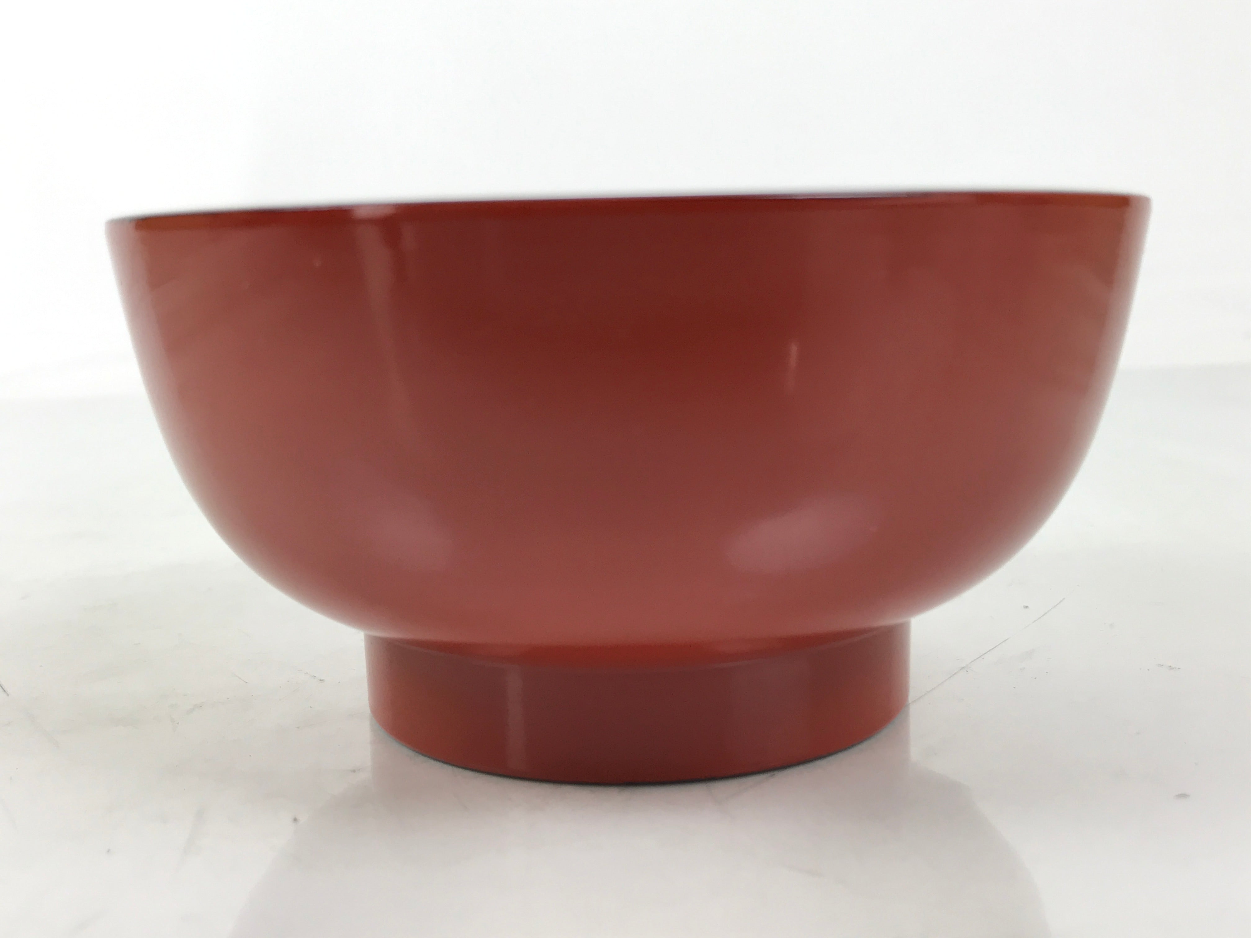 Japanese Natural Lacquered Wooden Rice Bowl Owan Vtg Wajima Nuri Red Black LB141