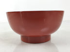 Japanese Natural Lacquered Wooden Rice Bowl Owan Vtg Wajima Nuri Red Black LB141