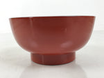 Japanese Natural Lacquered Wooden Rice Bowl Owan Vtg Wajima Nuri Red Black LB141