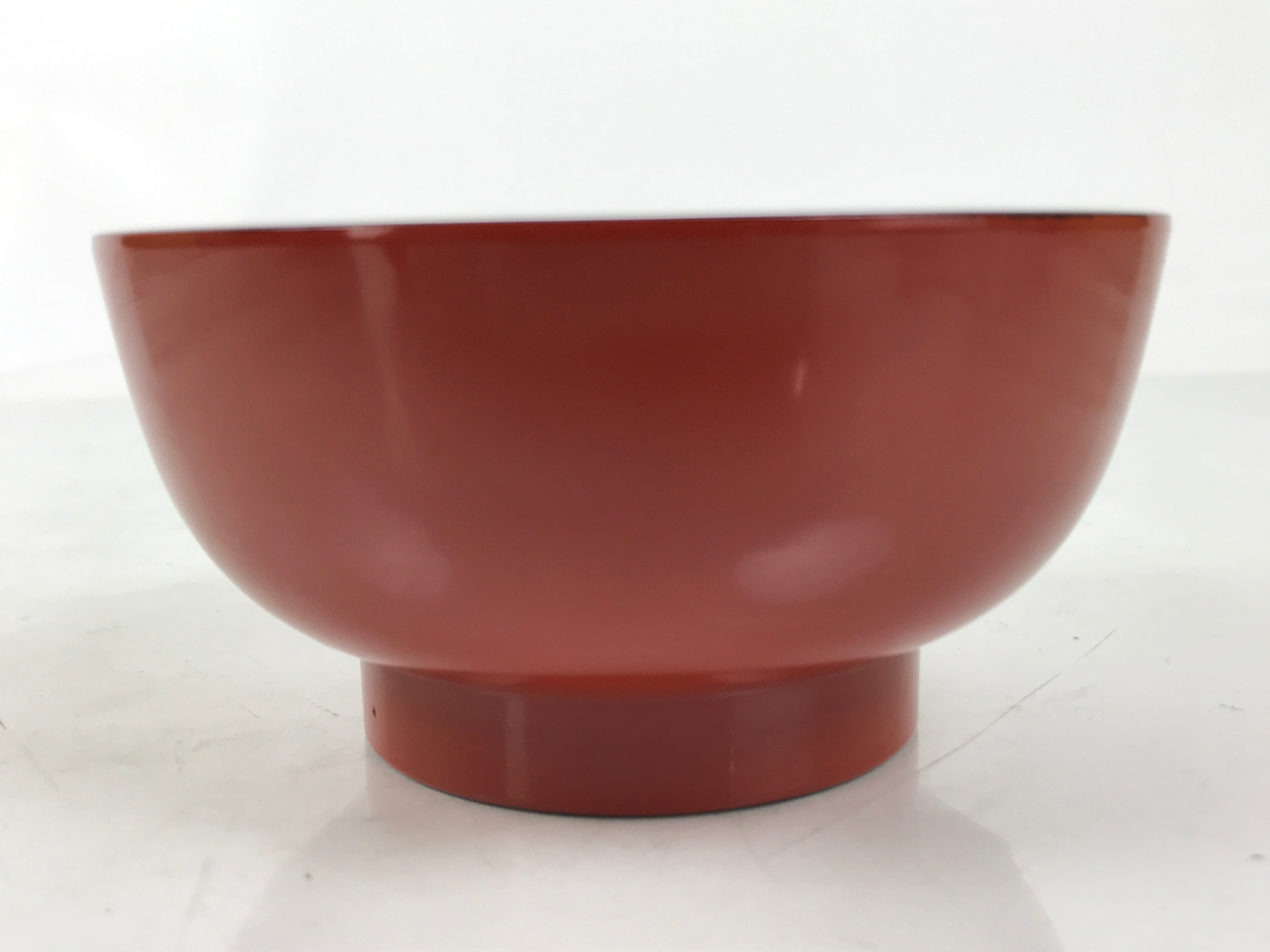 Japanese Natural Lacquered Wooden Rice Bowl Owan Vtg Wajima Nuri Red Black LB141