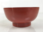 Japanese Natural Lacquered Wooden Rice Bowl Owan Vtg Wajima Nuri Red Black LB141