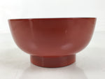 Japanese Natural Lacquered Wooden Rice Bowl Owan Vtg Wajima Nuri Red Black LB141