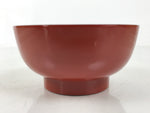 Japanese Natural Lacquered Wooden Rice Bowl Owan Vtg Wajima Nuri Red Black LB141