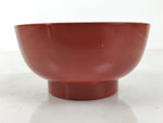Japanese Natural Lacquered Wooden Rice Bowl Owan Vtg Wajima Nuri Red Black LB141