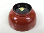 Japanese Natural Lacquered Wooden Rice Bowl Owan Vtg Wajima Nuri Red Black LB141
