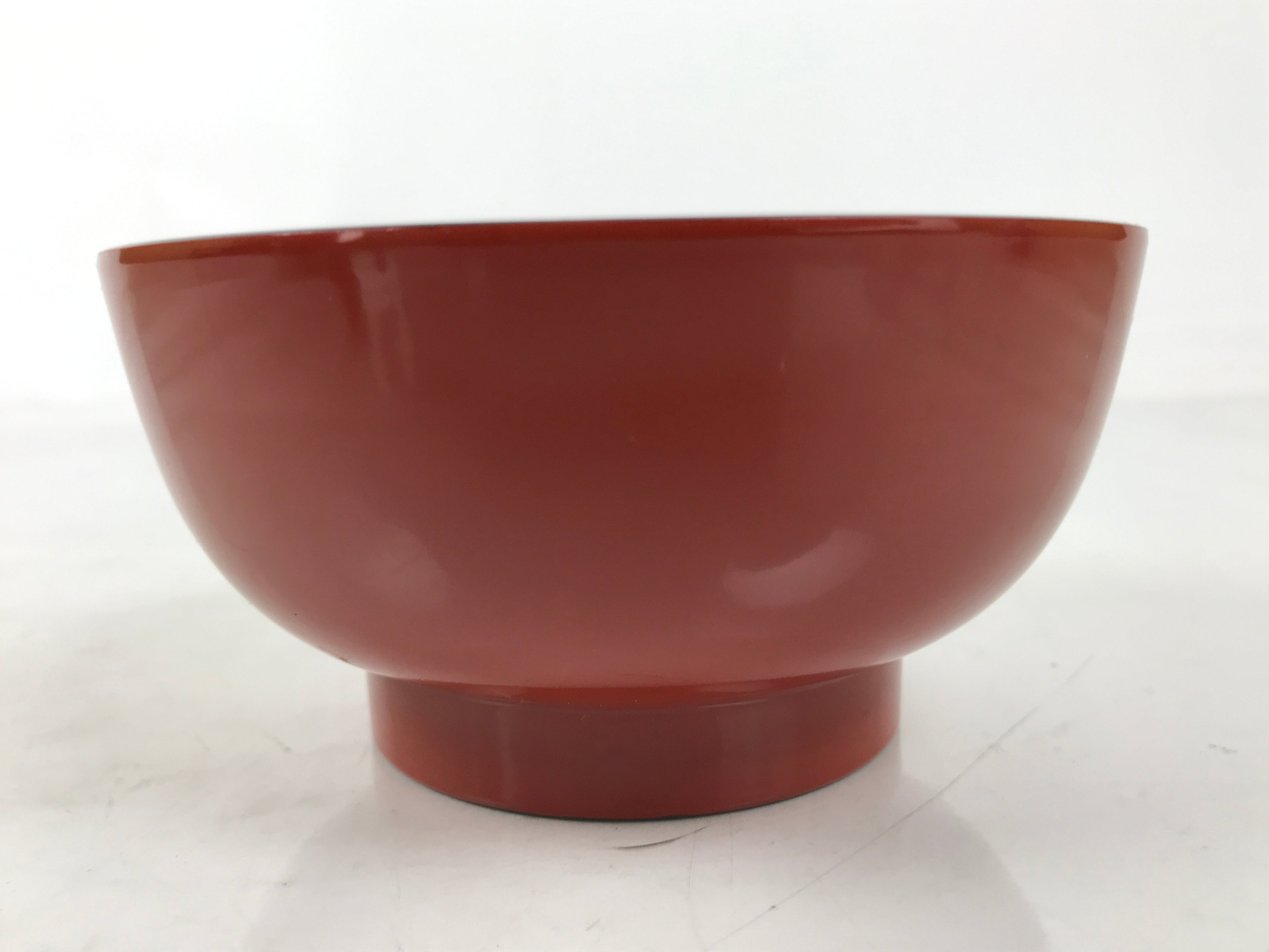 Japanese Natural Lacquered Wooden Rice Bowl Owan Vtg Wajima Nuri Red Black LB142
