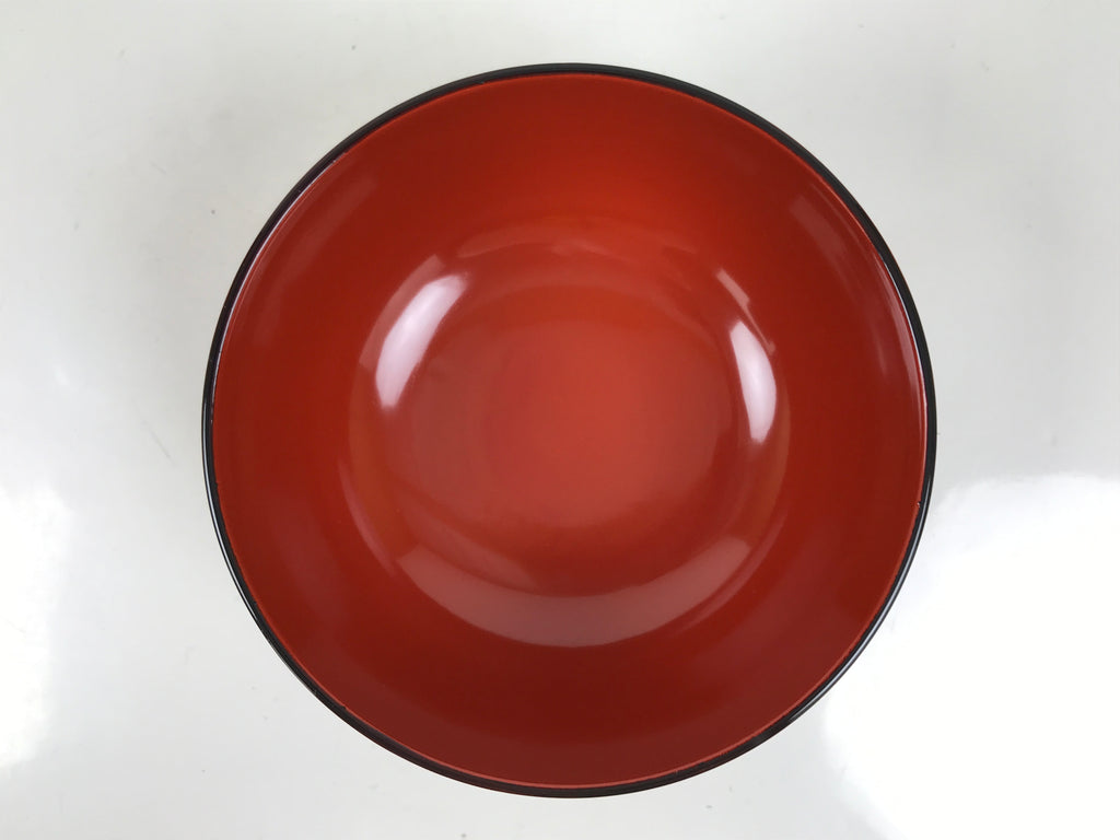 Japanese Natural Lacquered Wooden Rice Bowl Owan Vtg Wajima Nuri Red Black LB142