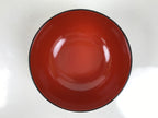 Japanese Natural Lacquered Wooden Rice Bowl Owan Vtg Wajima Nuri Red Black LB142